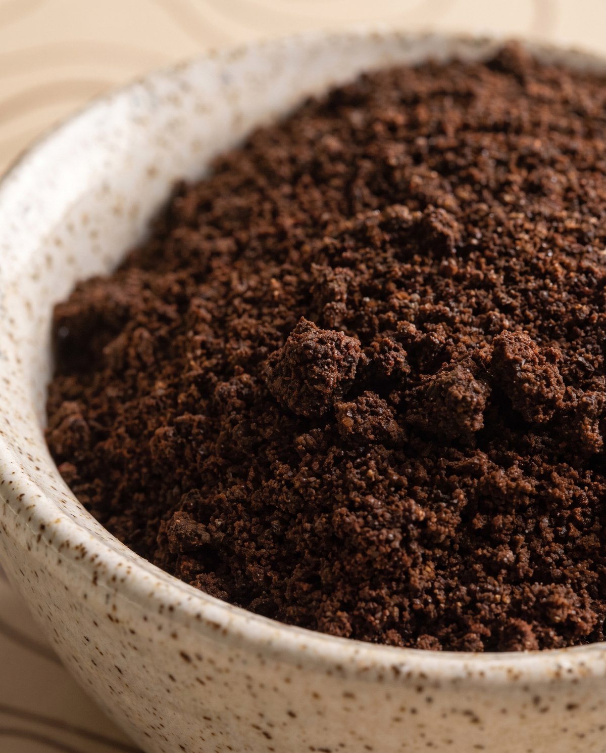 Coffee grounds close-up